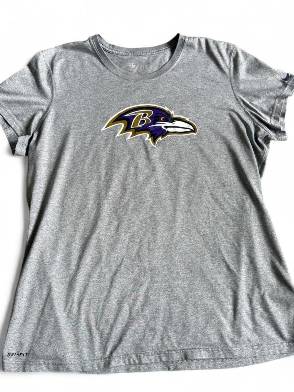 NFL Gray Baltimore Ravens Short Sleeve Logo Tee